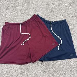 Champion Mesh Athletic Shorts Mens XL XXL Navy Burgundy Drawstring Lot 2 EUC